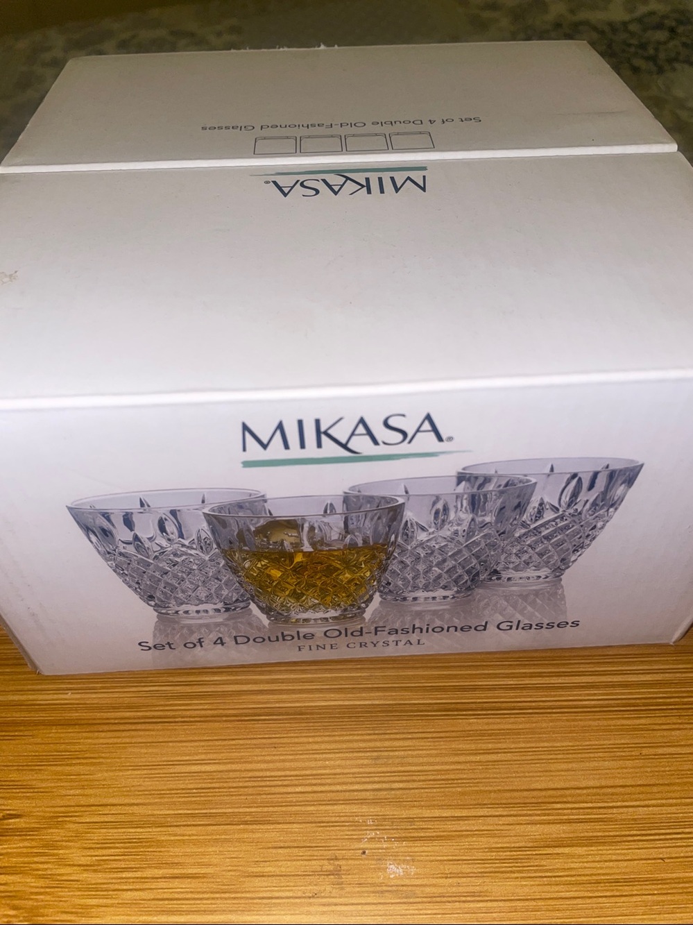 BNIB Mikasa Harding 4 pcs set double old fashioned glasses, holds 9.5 oz